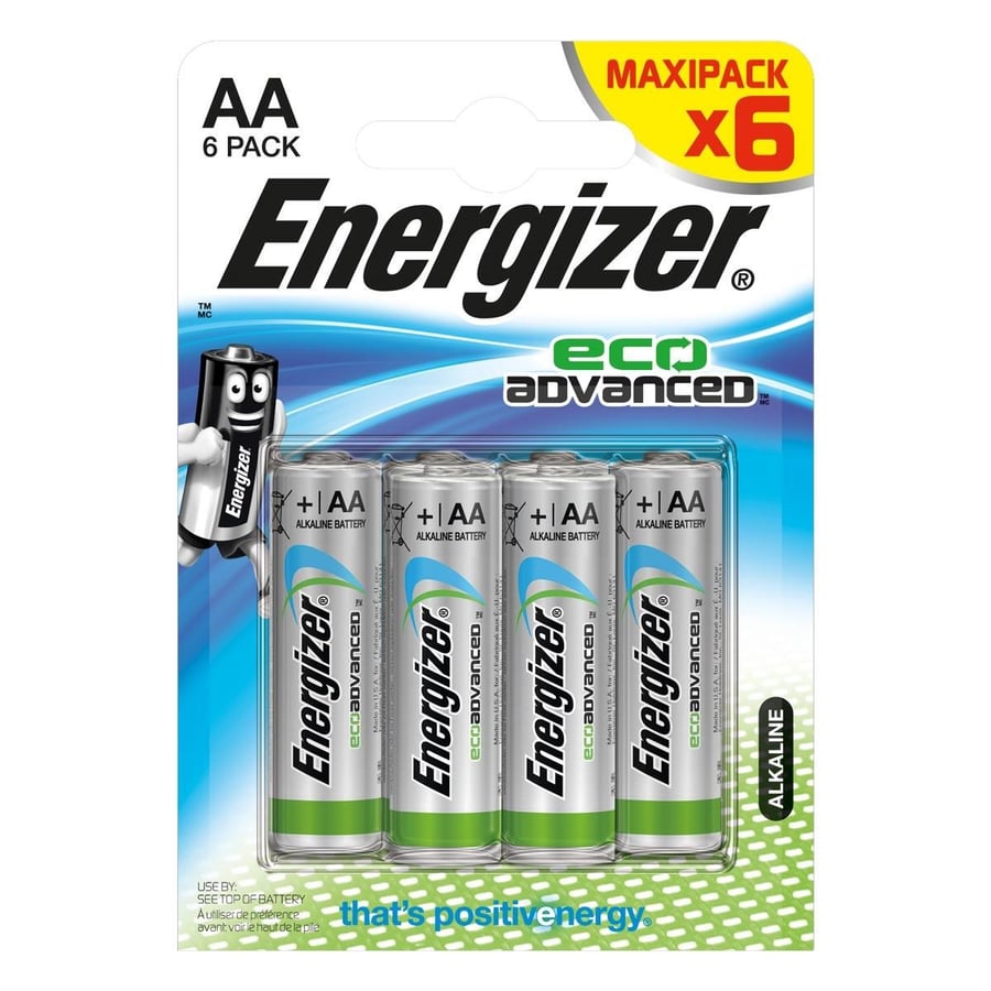 Energizer AA 1.5V Alkalin 6'lı Paket Pil - Eco Advanced 