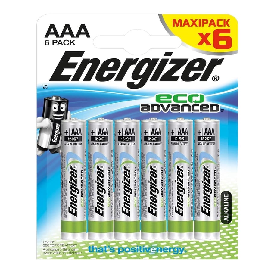 Energizer AAA 1.5V Alkalin 6'lı Paket Pil - Eco Advanced 