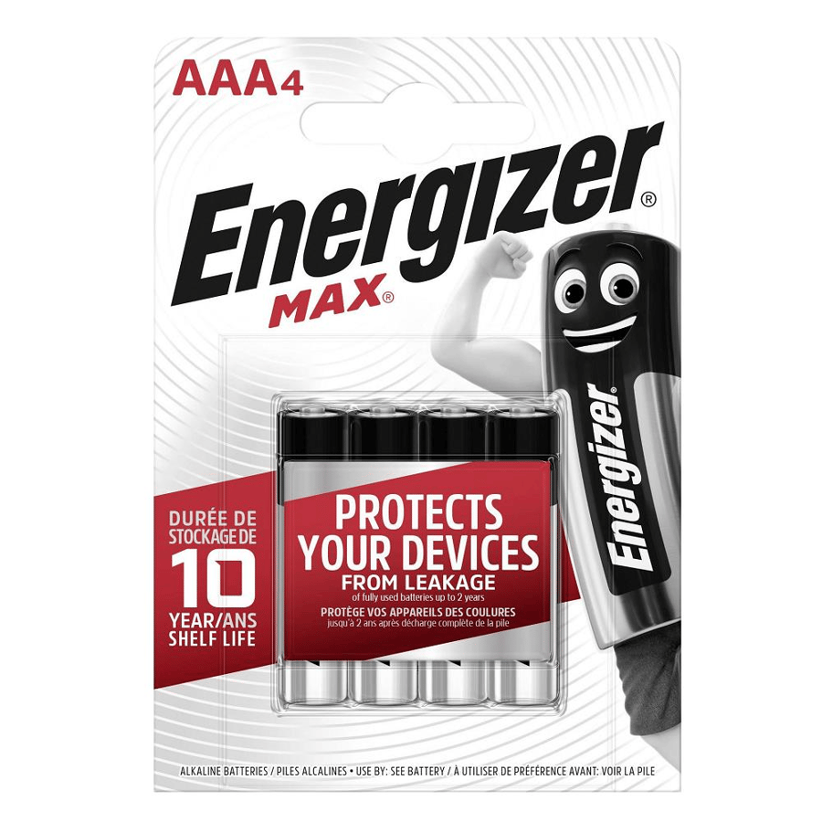 Energizer AAA 1.5V Alkalin 4'lü Paket Pil - Max 