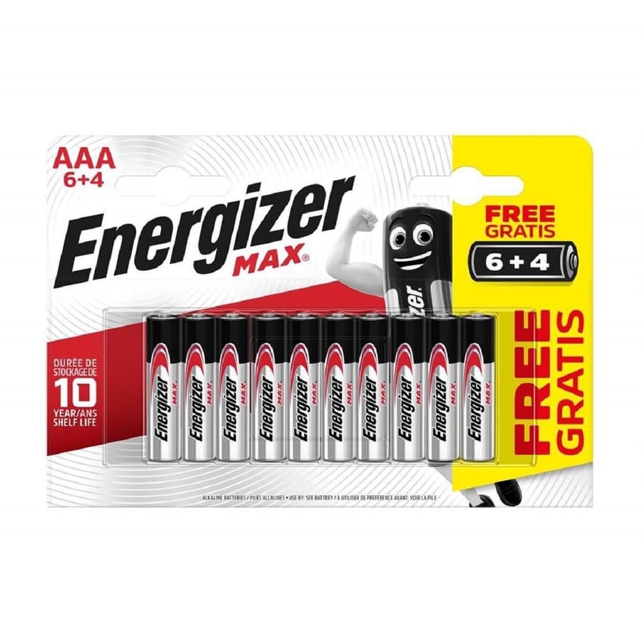 Energizer AAA 1.5V Alkalin 10'lu Paket Pil - Max 
