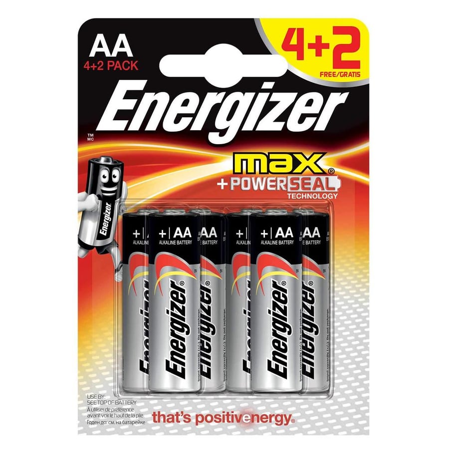 Energizer Alkaline Max Power Seal AA Kalem Pil 4+2'li Paket