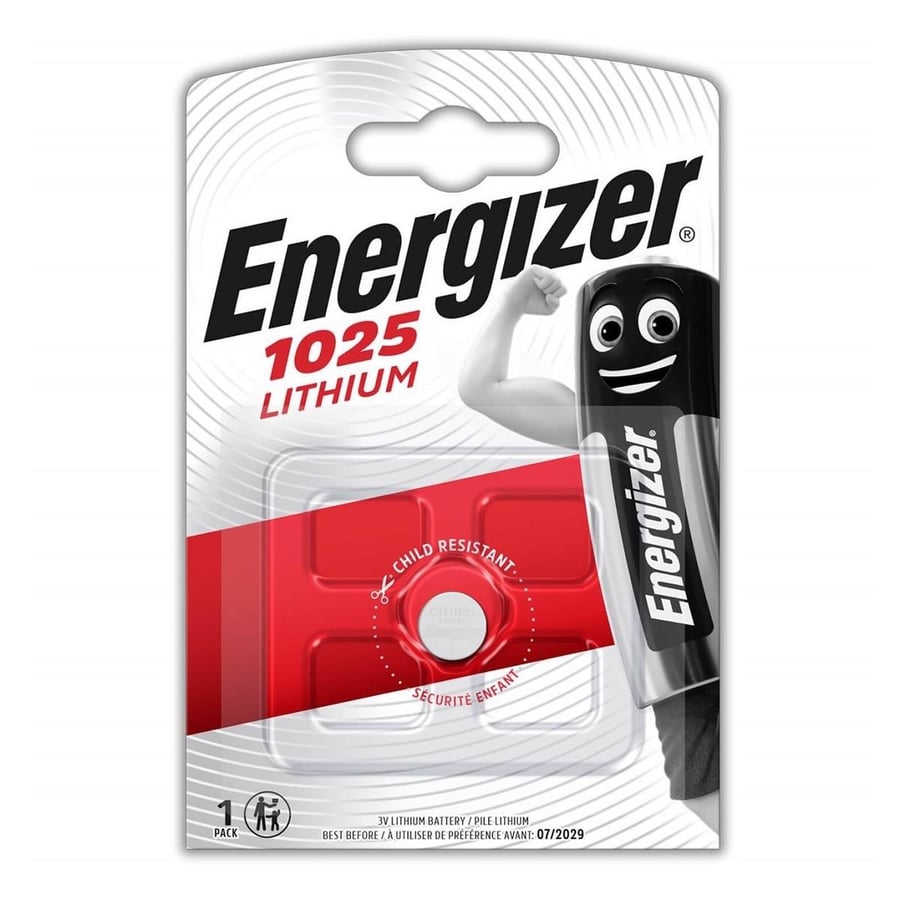 Energizer CR1025 3V Lithium Tekli Paket Pil 
