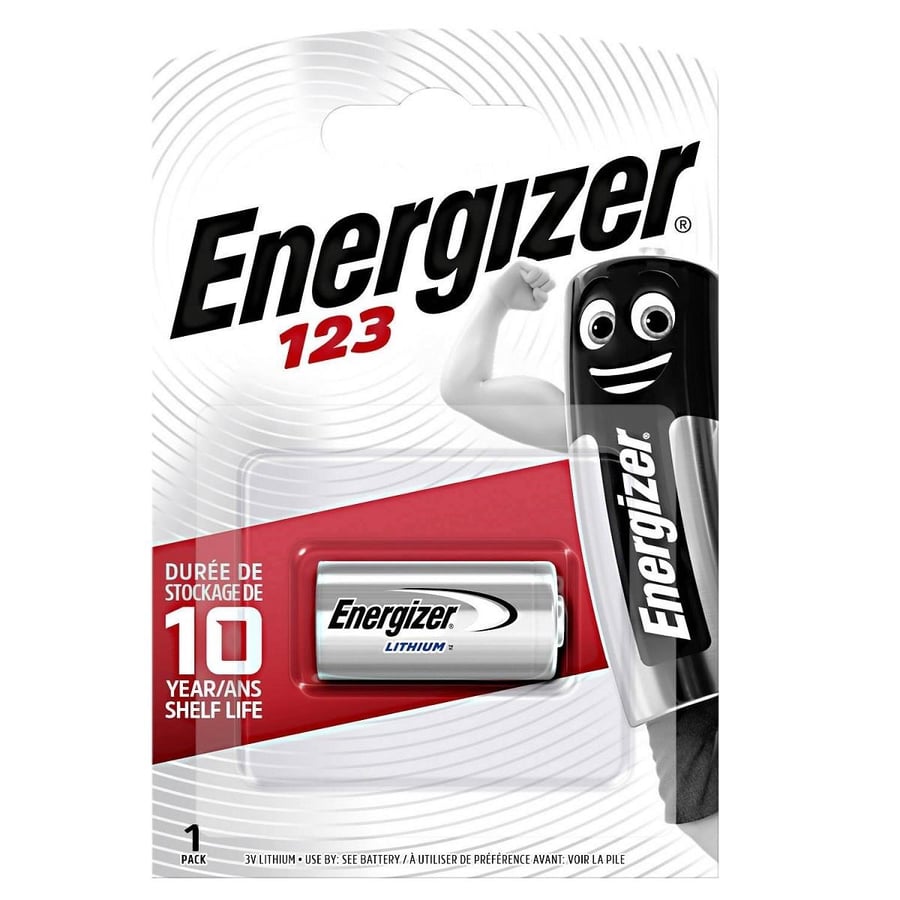 Energizer CR123A 3V Lithium Tekli Paket Pil 