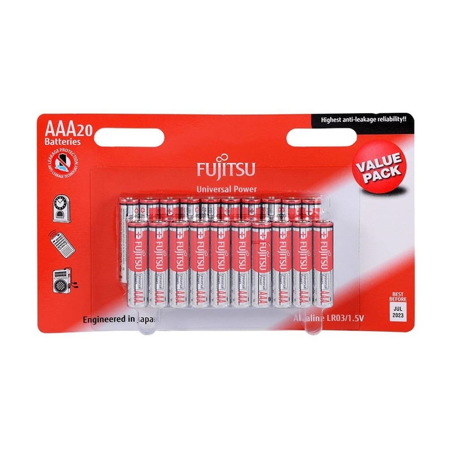 Fujitsu Universal Power LR03 Alkaline İnce Kalem AAA 20'li Paket