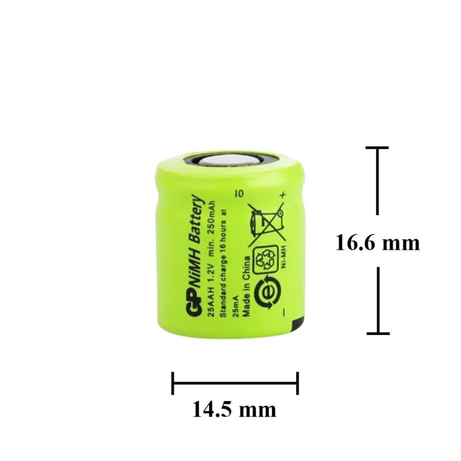 GP 1/3AA 1.2V 250mAh Ni-MH Tekli Paket Pil