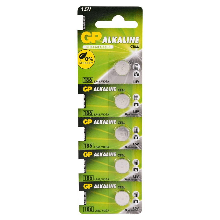 GP 186 AG12 1.5V Alkalin 5'li Paket Pil
