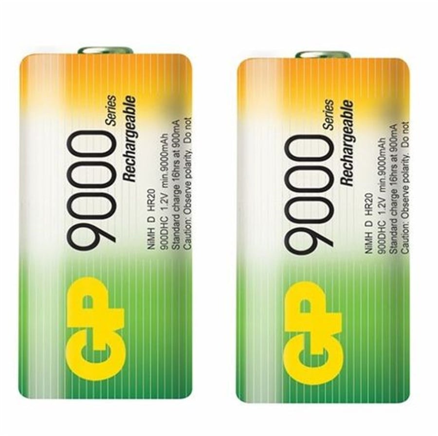 GP 900DHC 9000mAh Büyük Boy ŞARJLI Pil (2Li)