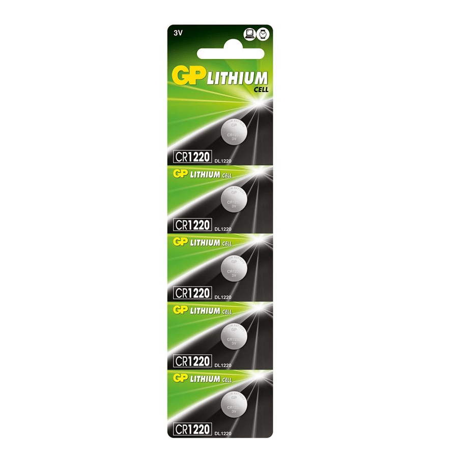 GP CR1220 3V Lityum 5'li Paket Pil