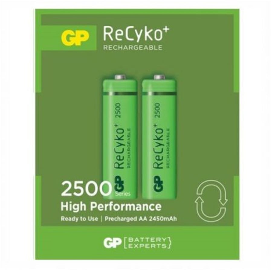GP ReCyko 2500 AA Şarj Edilebilir Kalem Pil 2'lİ Paket