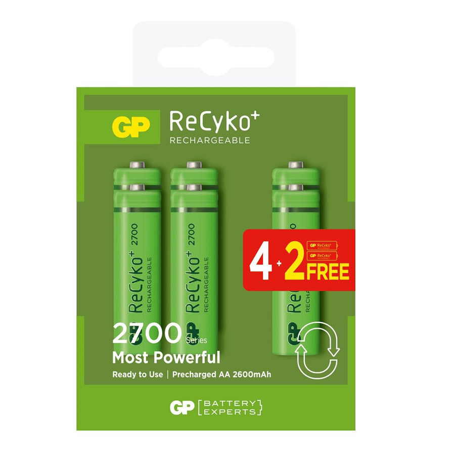 GP ReCyko AA 1.2V 2700mAh Ni-MH 6'lı Paket Pil