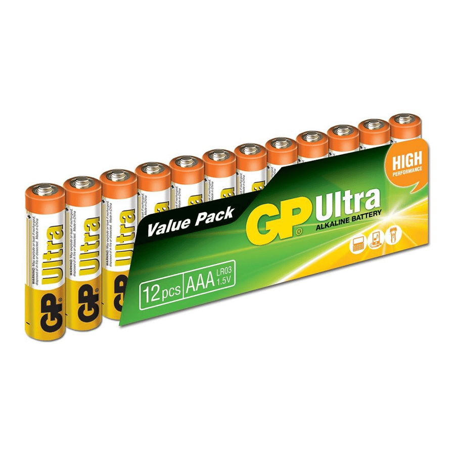 GP Ultra AAA 1.5V Alkalin 12'li Paket Pil