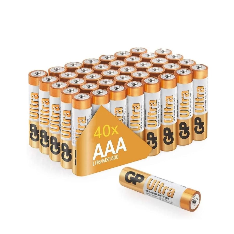 GP Ultra AAA 1.5V Alkalin 40'lı Paket Pil