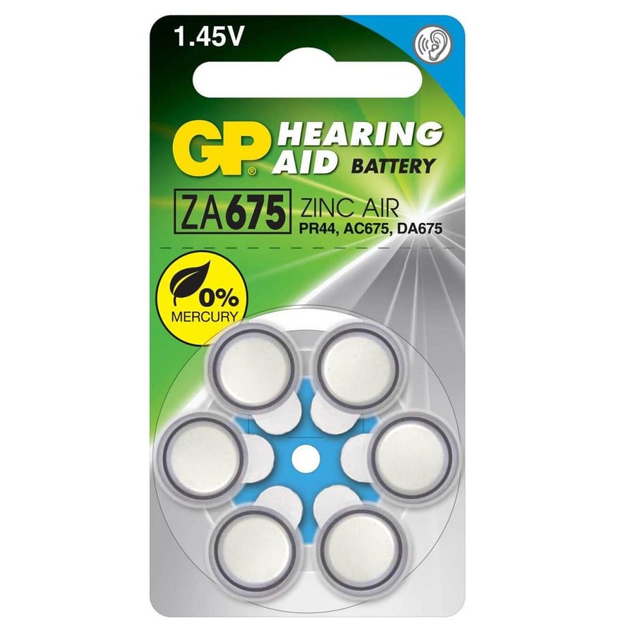 GP ZA675 1.4V Çinko-Hava Tekli Paket Pil