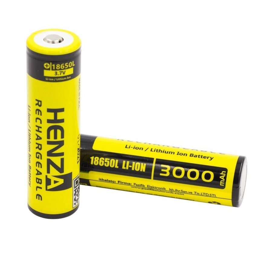 Henza 18650L 3.7V 3000mAh Şarj Edilebilir  Li-ion Pil - Başlı