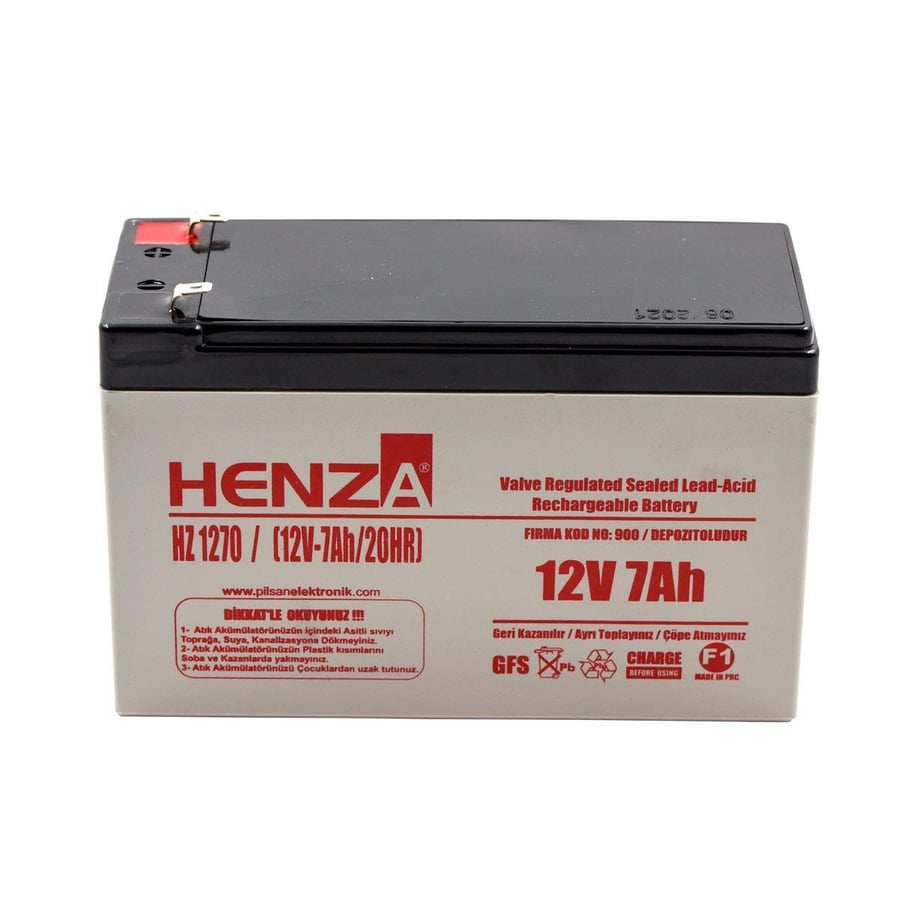 Henza HZ1270 12V 7Ah Bakımsız Kuru Akü