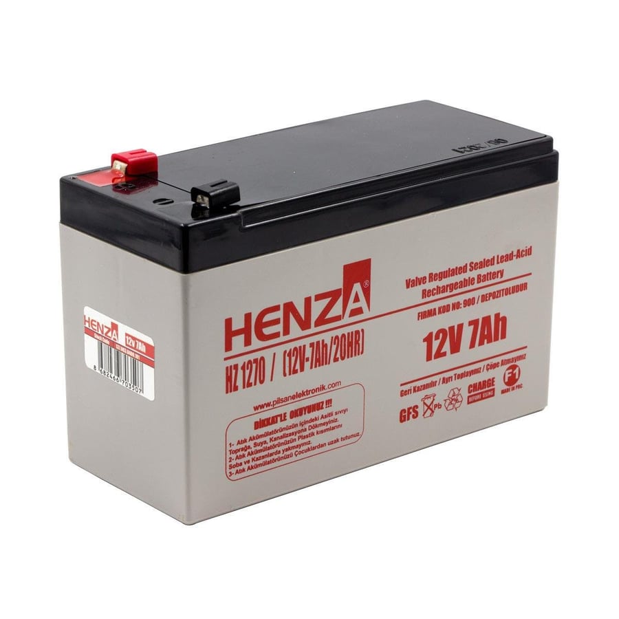 Henza HZ1270 12V 7Ah Bakımsız Kuru Akü