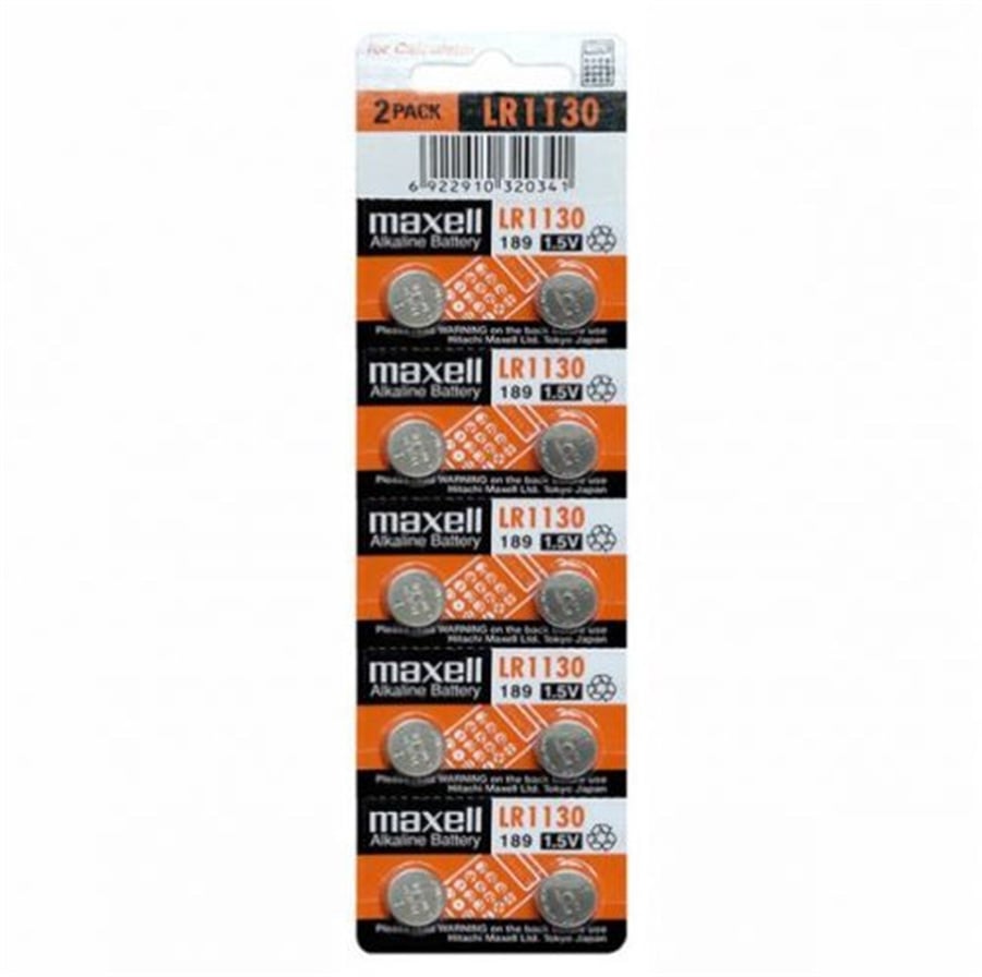 Maxell LR1130 1.5V Alkalin Buton Pil 10 lu Paket