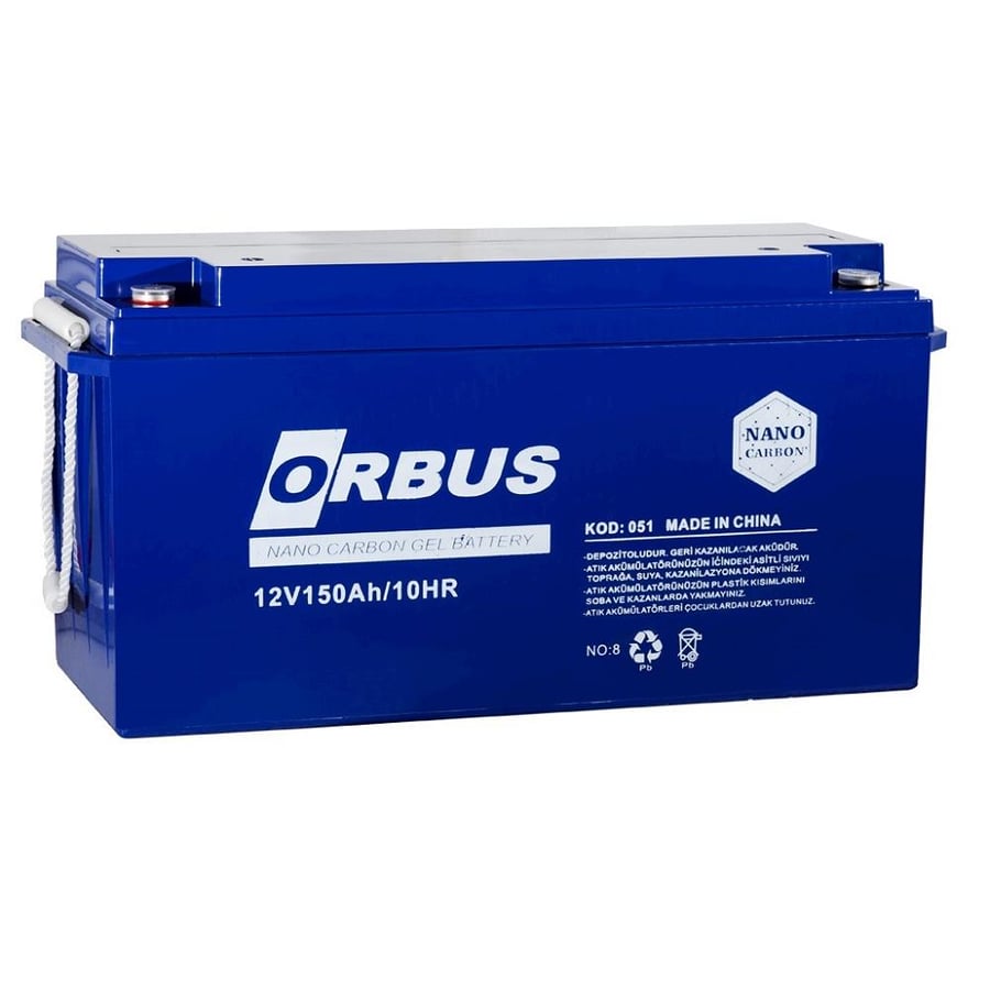 Orbus 12V 150Ah Bakımsız Jel Akü