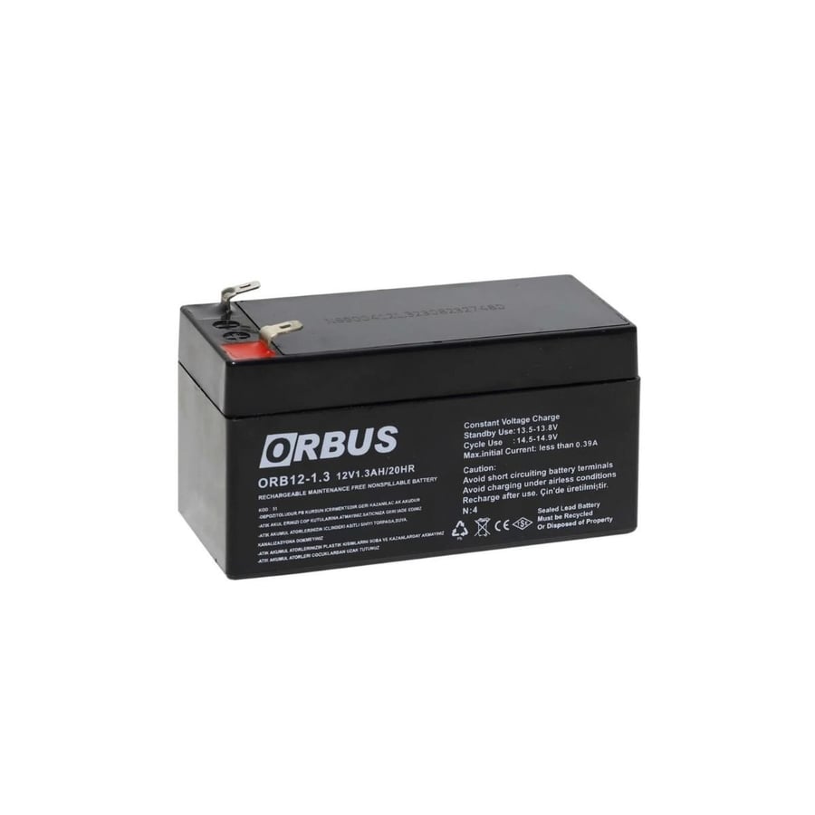 Orbus 12V 1Ah Bakımsız Kuru Akü
