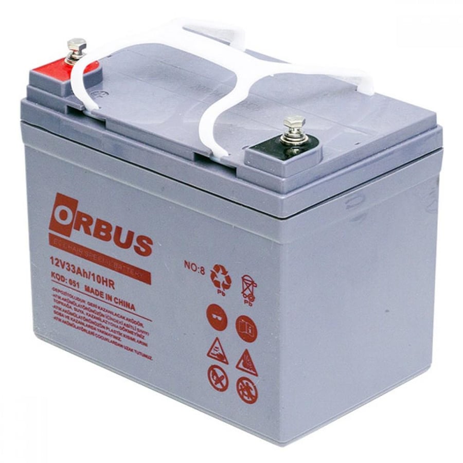 Orbus 12V 33Ah Bakımsız Jel Akü