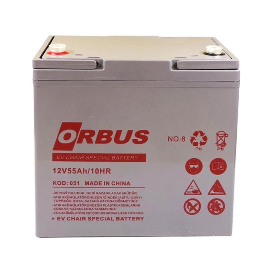Orbus 12V 55Ah Jel Akü 