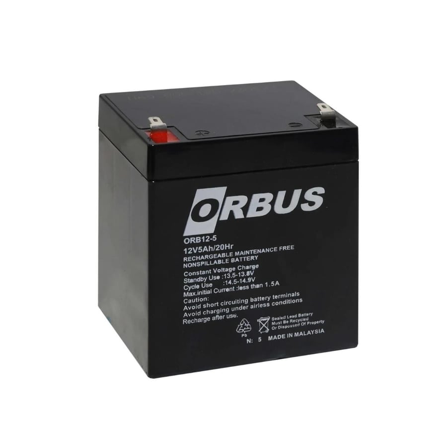 Orbus 12V 5Ah Bakımsız Kuru Akü