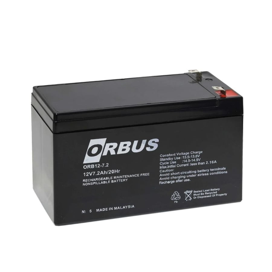 Orbus 12V 7Ah Bakımsız Kuru Akü