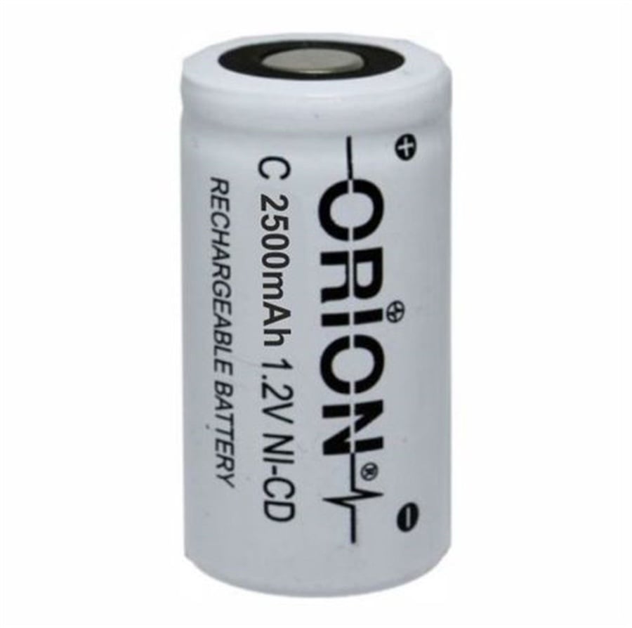 Orion 1.2V Ni-Cd C Orta Boy 2500mAh Şarj Edilebilir Pil