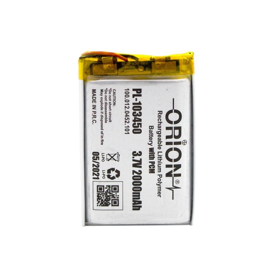 Orion 103450 3.7V 2000mAh Lithium Polymer BMS'Li Pil 