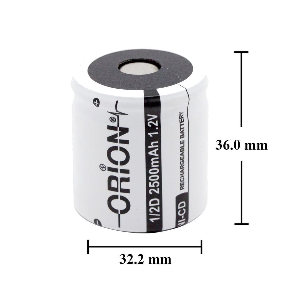 Orion 1/2D 1.2V 2500mAh 3C Ni-CD Pil 