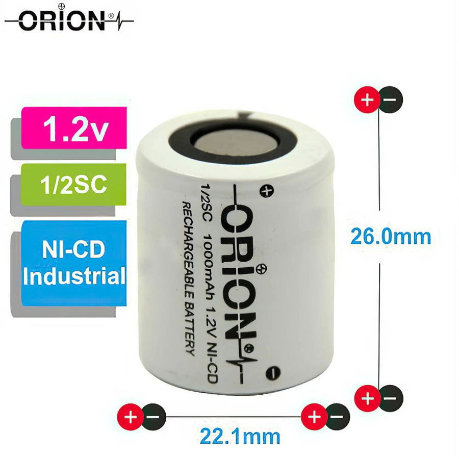 Orion 1/2SC 1.2V 1000mAh Ni-CD Pil 