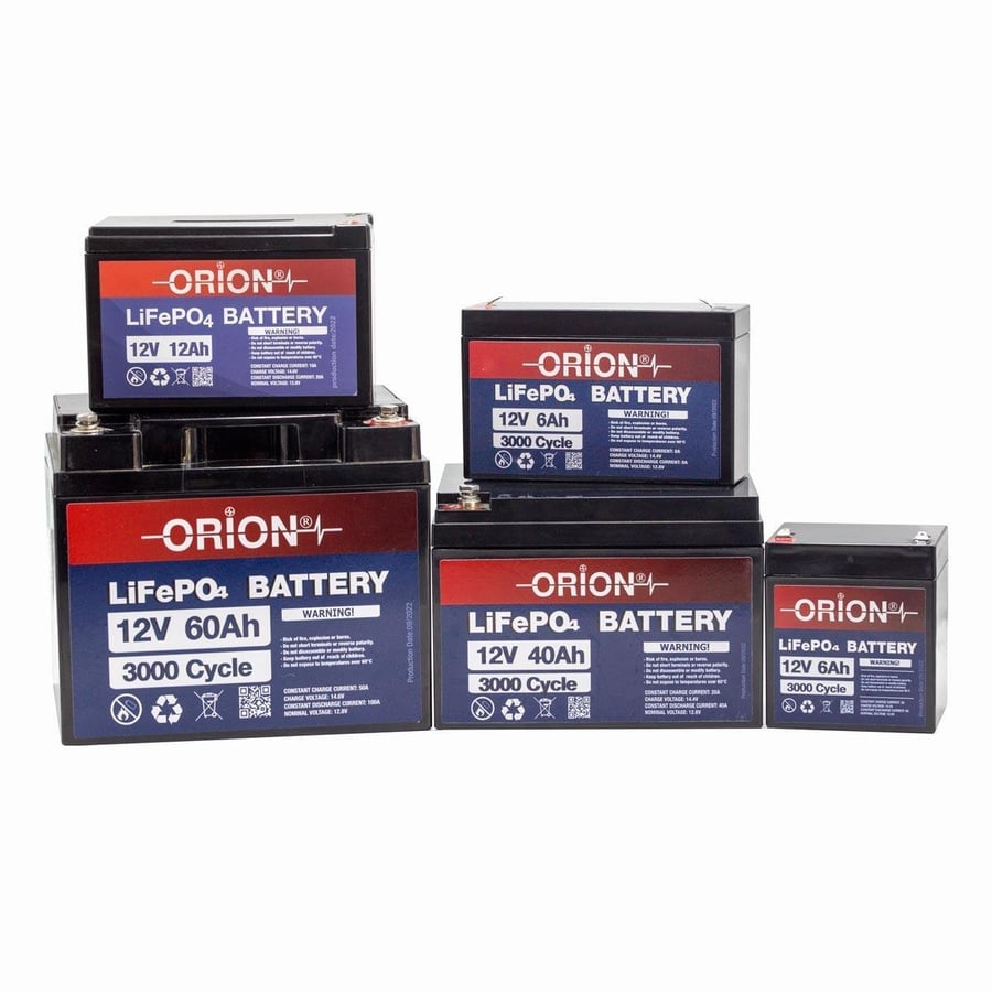 Orion 12V 6Ah BMS Devresiz LiFePO4 Akü 