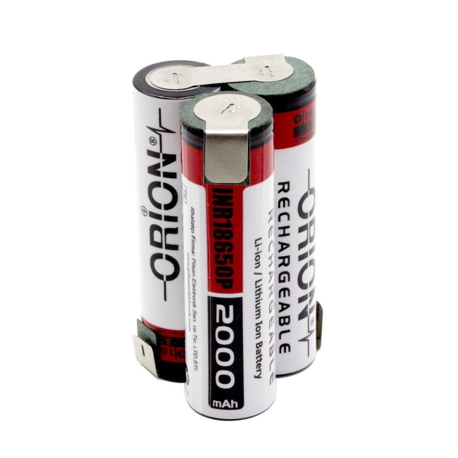 Orion 18650 11.1V 2000 mAh Bms Devresiz Li-ion Matkap Bataryası 