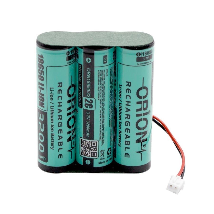 Orion 18650 3.7V 9.6Ah Bms Devreli Li-ion Batarya - 2Pin Soketli
