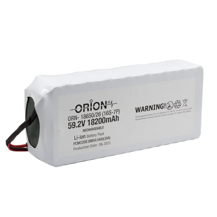 Orion 18650 60V 18.2Ah 16S7P Li-ion Elektrikli Bisiklet Pili