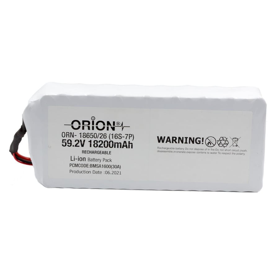 Orion 18650 60V 18.2Ah 16S7P Li-ion Elektrikli Bisiklet Pili