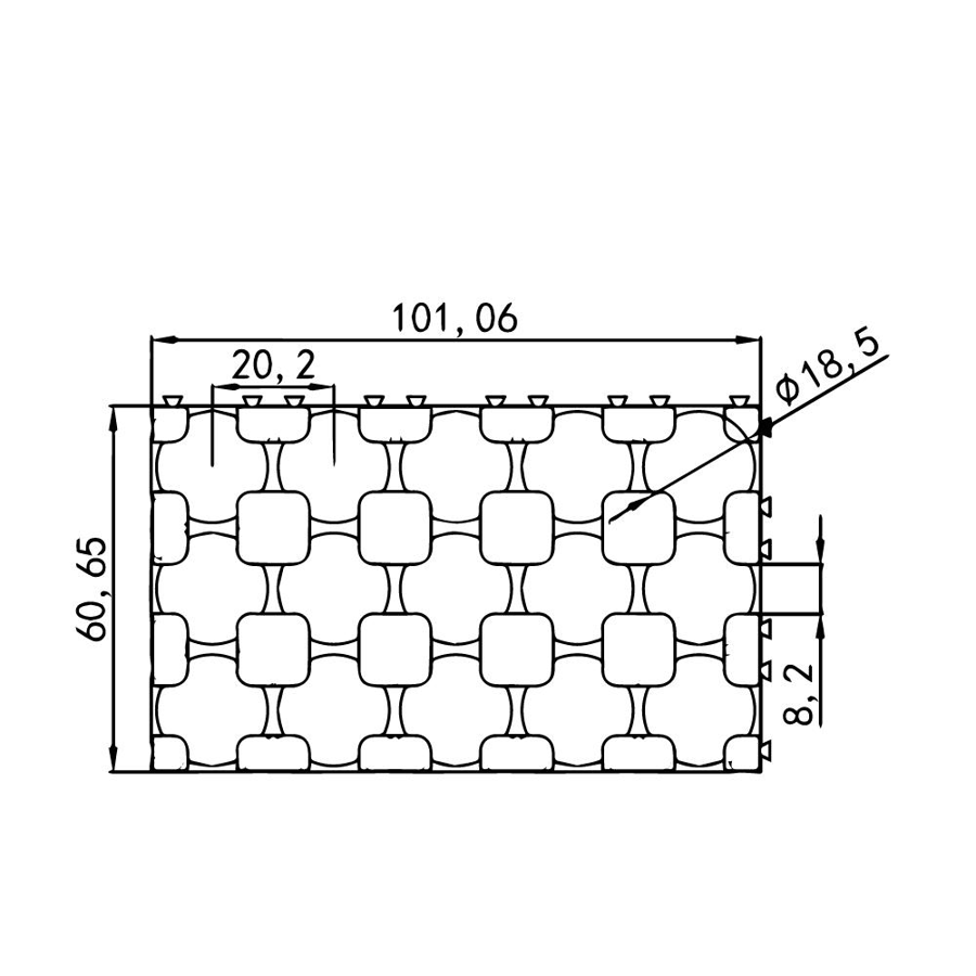 Orion 18650 Pil Tutucu 3x5 20.2mm Holder