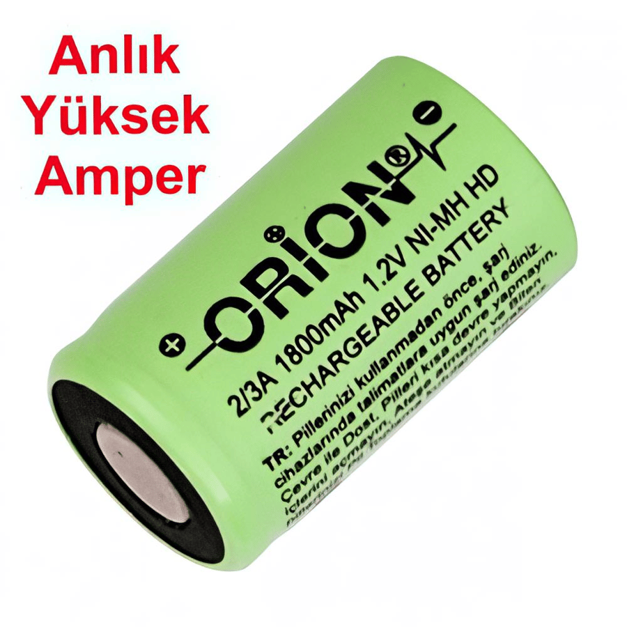 Orion 2/3A 1.2V 1800mAh 5C Ni-MH Pil - HD