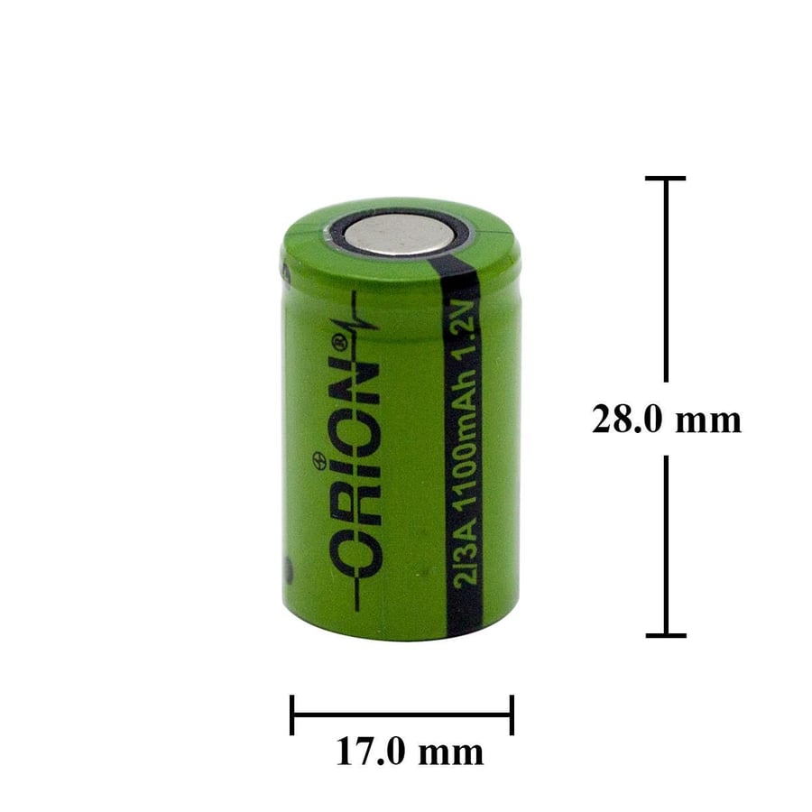 Orion 2/3A 1.2V 1100mAh 1C Ni-MH Pil 