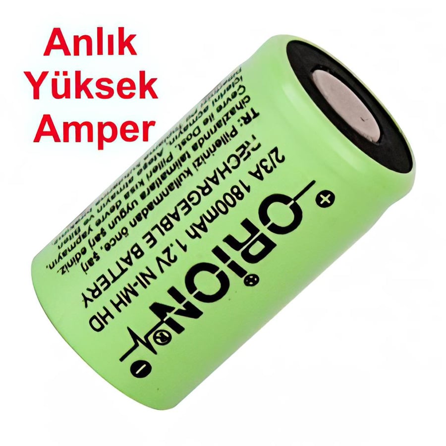 Orion 2/3A 1.2V 1800mAh 5C Ni-MH Pil - HD