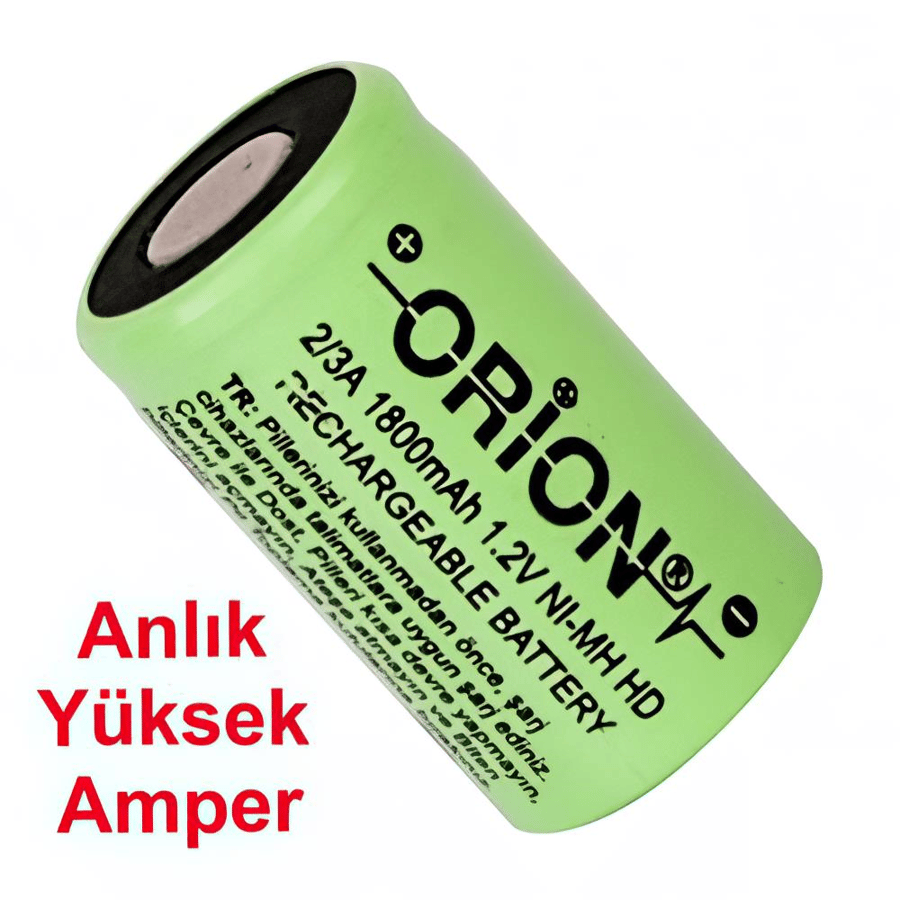 Orion 2/3A 1.2V 1800mAh 5C Ni-MH Pil - HD