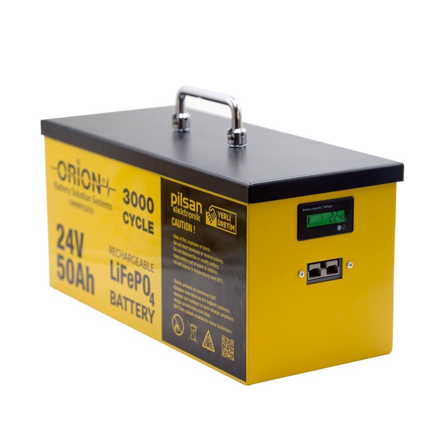 Orion 24V 50Ah BMS Devreli LiFePO4 Akü 