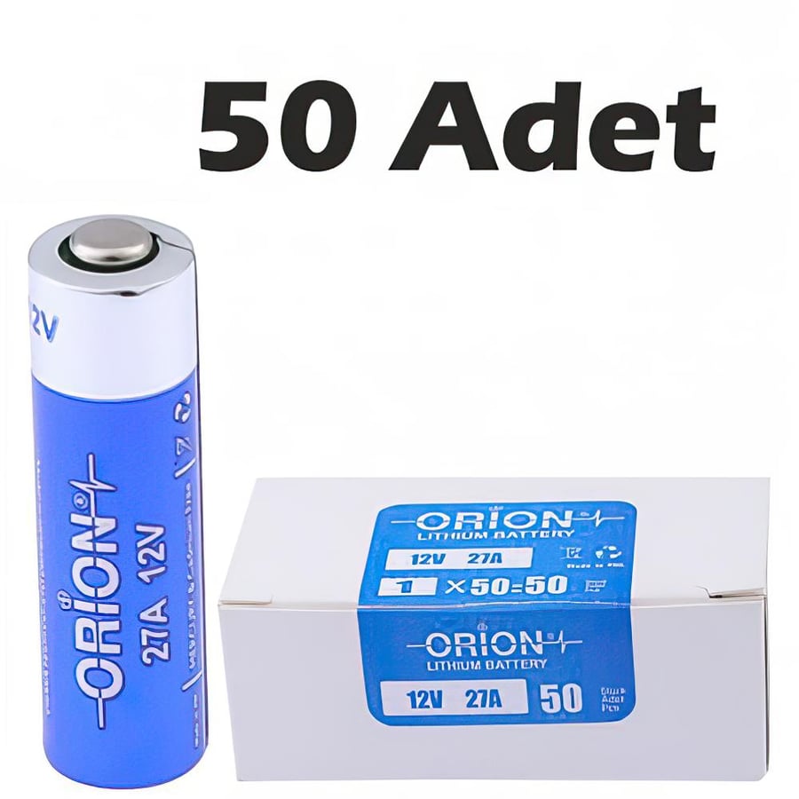 Orion 27A 12V Alkalin 50 Adet Pil - Dökme