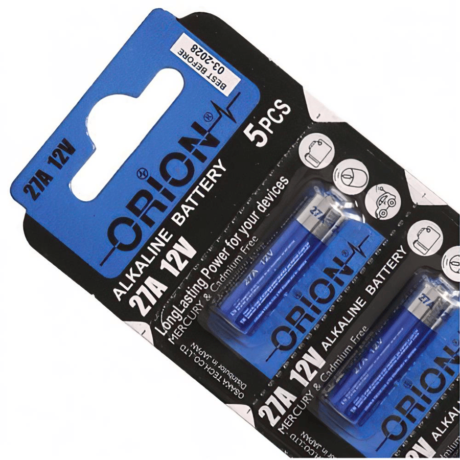Orion 27A 12V Alkalin 5'li Paket Pil 
