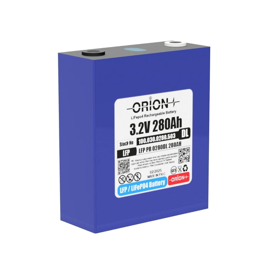 Orion 280DL 3.2V 280Ah 1C LiFePO4 Prizmatik Pil 