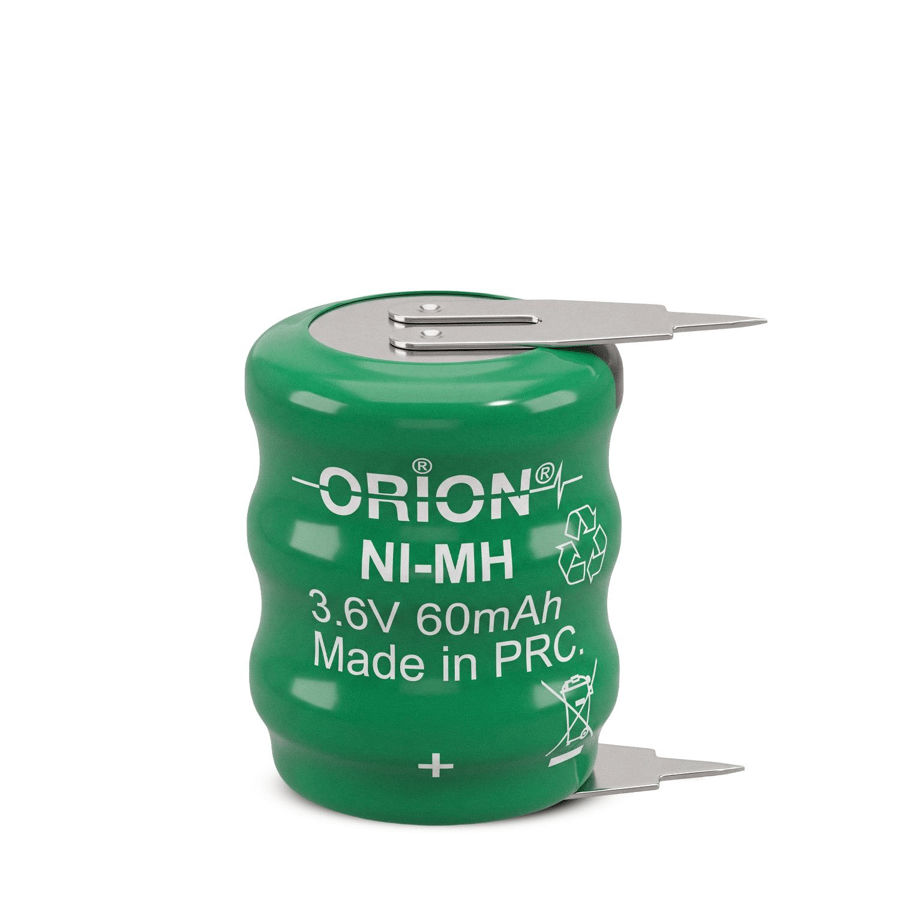 Orion 3.6V 60mAh Ni-CD 2 Bacaklı Buton Pil 