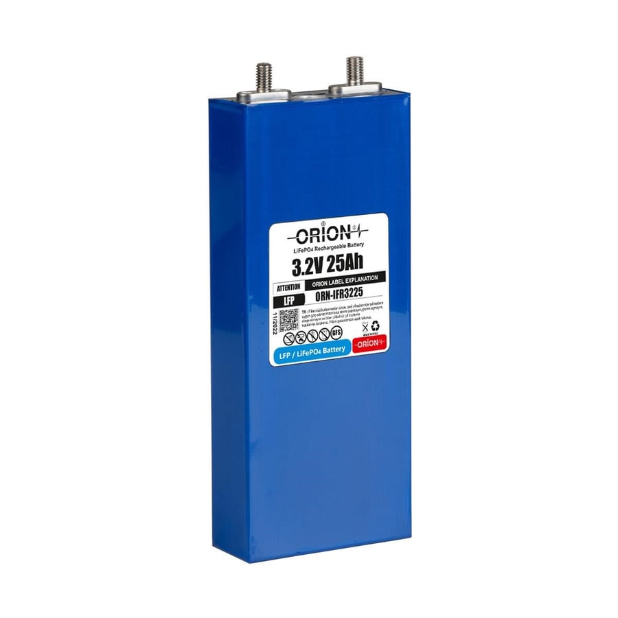 Orion 3.2V 25Ah 1C LiFePO4 Prizmatik Pil 