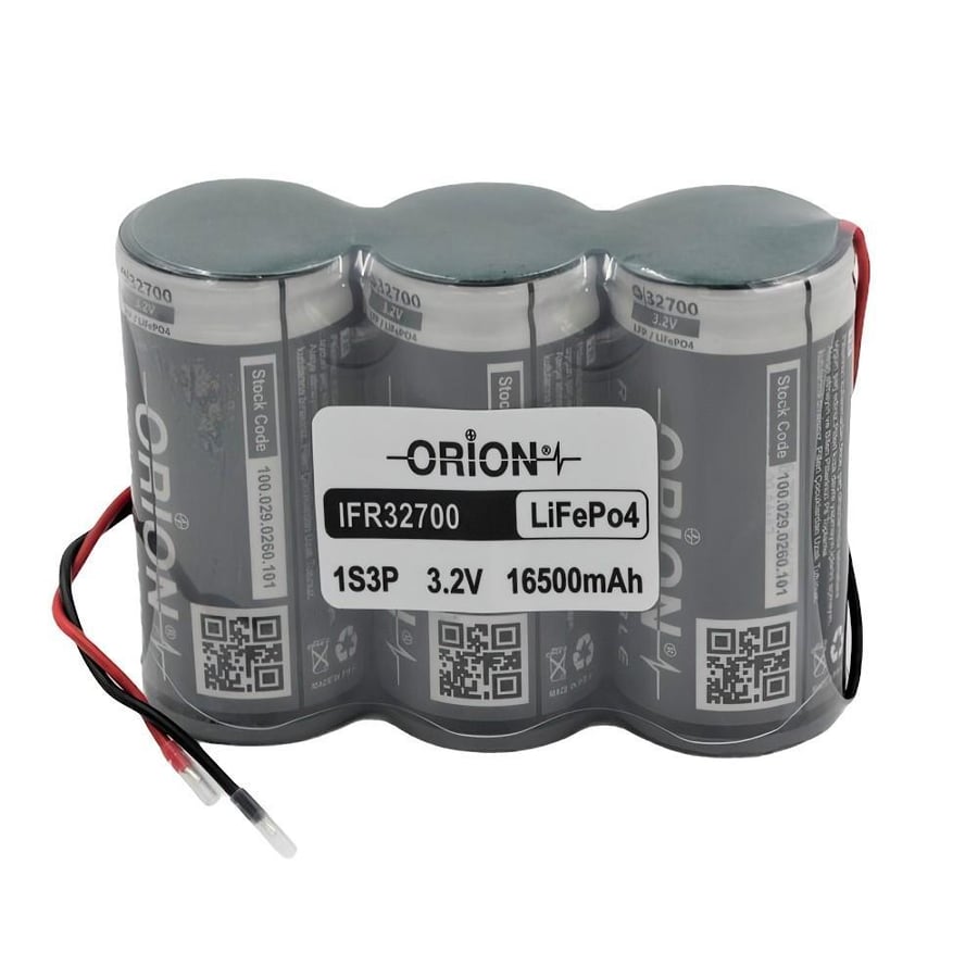 Orion 3.2V 16.5Ah BMS Devresiz LiFePO4 Batarya - Kablolu