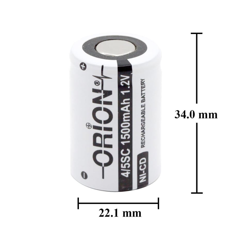 Orion 4/5SC 1.2V 1500mAh 3C Ni-CD Pil 