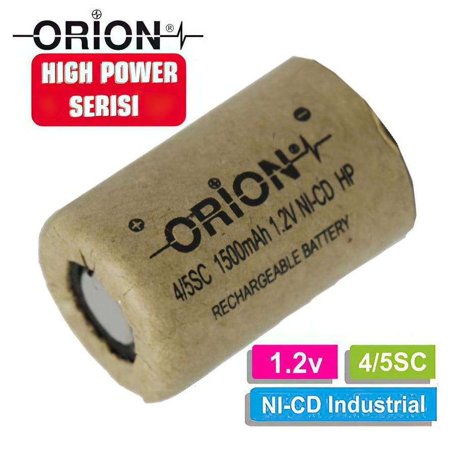 Orion 4/5SC 1.2V 1500mAh 10C Ni-CD Pil - HP
